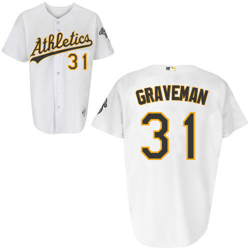 Kendall Graveman #31 Youth Baseball Jersey-Oakland Athletics Authentic Home White Cool Base MLB Jersey